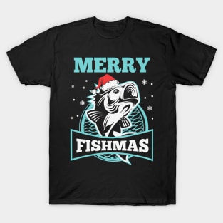 Merry Fishmas - Funny Christmas Fishing T-Shirt